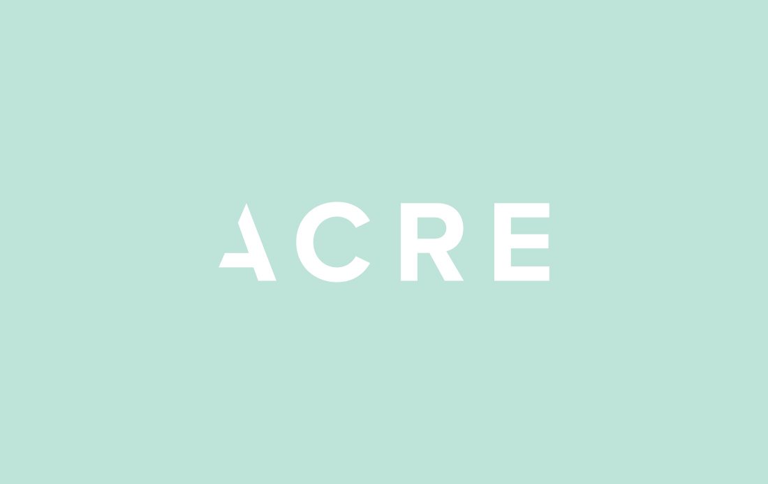Acre logo on teal background